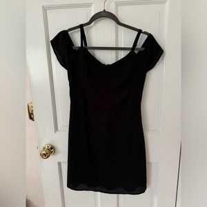 express black dress with off shoulder and straps size 4